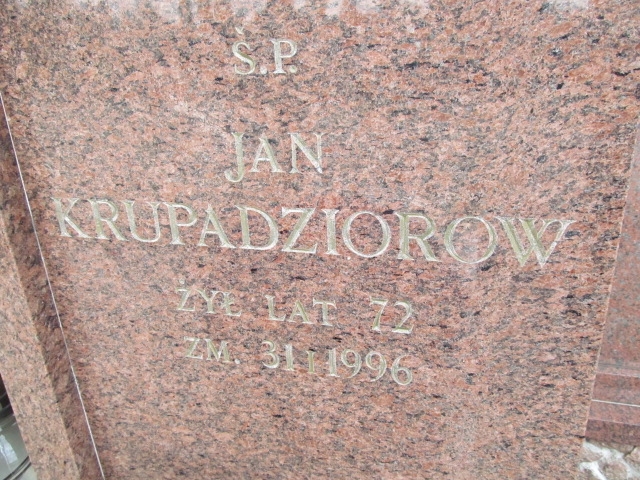Jan Krupadziorow 1924 Suwałki - Grobonet - Wyszukiwarka osób pochowanych