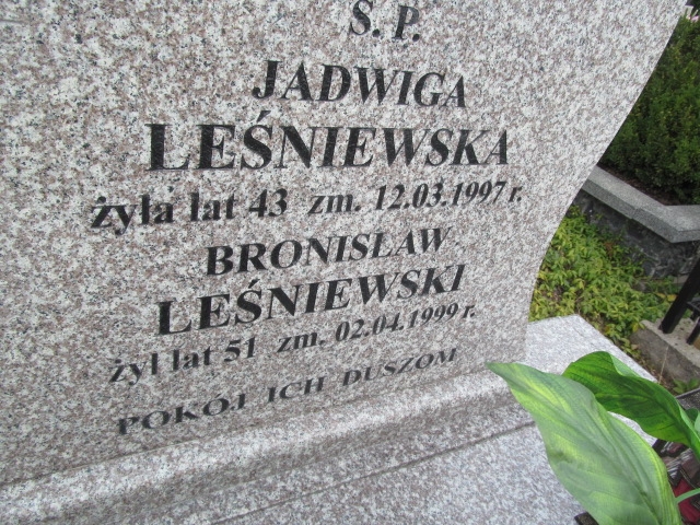 Bronisław Leśniewski 1948 Suwałki - Grobonet - Wyszukiwarka osób pochowanych