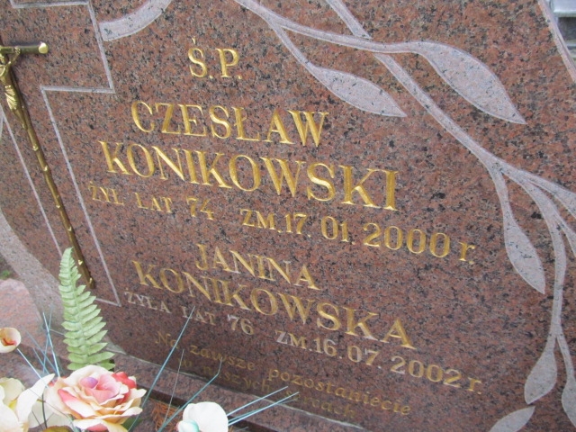 Czesław Konikowski 1925 Suwałki - Grobonet - Wyszukiwarka osób pochowanych