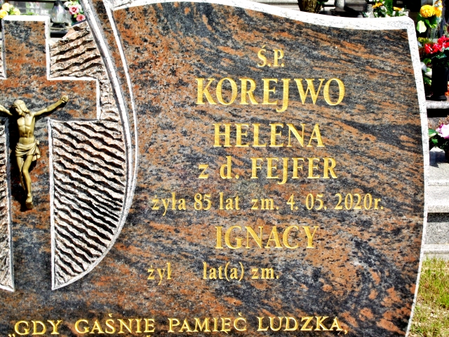 Helena Korejwo 1934 Suwałki - Grobonet - Wyszukiwarka osób pochowanych