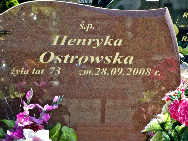 Henryka Ostrowska 1935 Suwałki - Grobonet - Wyszukiwarka osób pochowanych