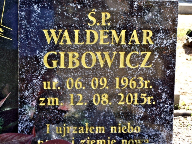 Waldemar Gibowicz 1963 Suwałki - Grobonet - Wyszukiwarka osób pochowanych