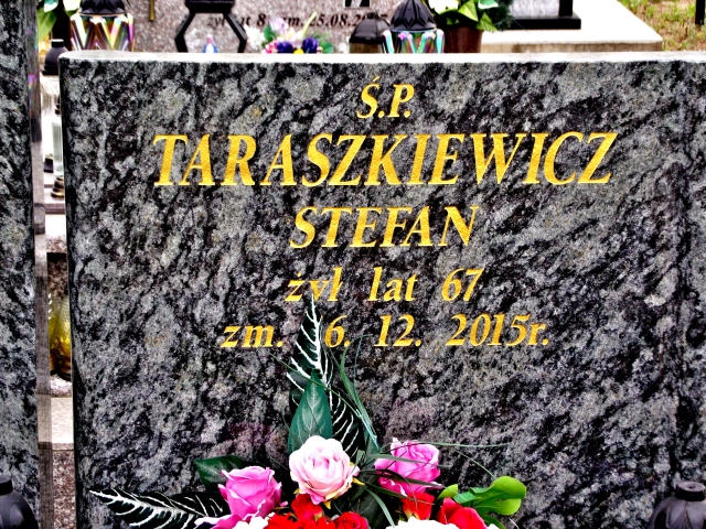 Stefan Taraszkiewicz 1949 Suwałki - Grobonet - Wyszukiwarka osób pochowanych